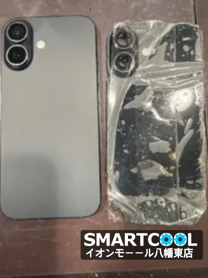 【八幡東店】iPhone16のバックガラス交換修理　[10/24 NEW OPEN✨]