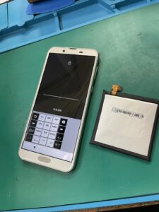 【八幡東店】AQUOS sense2のバッテリー交換［北九州市よりご来店]