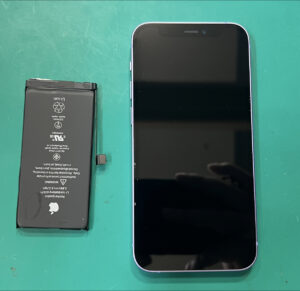 【八幡東店】iPhone12 miniのバッテリー交換修理［小倉北区よりご来店]