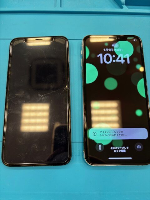 【八幡東店】iPhoneXの画面、バッテリー交換【小倉南区よりご来店】